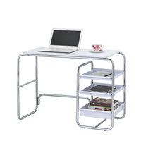 Table basse mobile moderne à 3 niveaux de qualité OEM pour salon, avec rangement multifonction, design en tube d'acier, montage facile