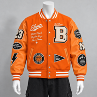 Veste de baseball personnalisée pour homme, style universitaire, avec broderie, lettres en chenille, patchs et boutons, streetwear