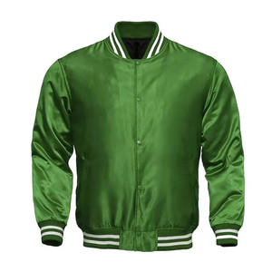 Chaqueta Chicago Personalizada de Marca, Estilo Universitario Vintage, de Lona y Satén, con Cuello Alto, Estampado Puff, Patrón de Letras 3D Bordadas, Impermeable - Product Image 2