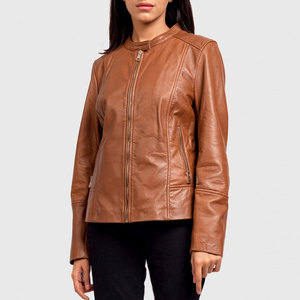 Hecho con cuero genuino Chaquetas de cuero de moda para mujer de alta calidad - Product Image 1