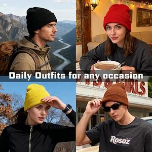 2025 New Design <b>Wool</b>/Cotton Breathable Waterproof Jacquard Hand Knitted High Quality Unisex Adult <b>Beanie</b> Hats OEM Service - Product Image 6