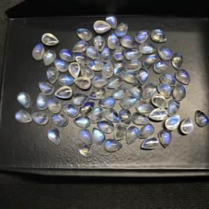 Vivaaz GEMS มีคุณภาพสูงได้รับการรับรอง IGI 4X5มม. หินมูนสโตนธรรมชาติสีรุ้งอัญมณีทรงหลวมปรับเทียบ - Product Image 2