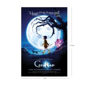 Affiche du film Coraline, design moderne, en papier, pour usage mural - Qu'importe combien tu es courageux, plus tu seras... - Product Image 3