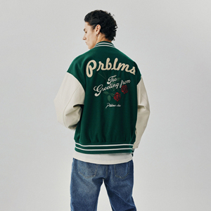 2026 New Arrived Plus Size Coated <b>Long</b> Winter Streetwear College Letterman Varsity <b>Jacket</b> for <b>Men</b> Hip Hop Style Front Logo - Product Image 2