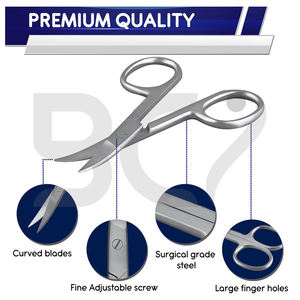 Nouvel arrivage de ciseaux en acier inoxydable à pointe fine et incurvée pour enlever les peaux mortes lame tranchante de la plus haute qualité pour l'utilisation des ongles à cuticules - Product Image 4