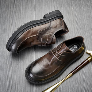 Chaussures de bureau en cuir véritable pour hommes avec semelle extérieure résistante à l'usure et semelle intérieure respirante, chaussures formelles - Product Image 4