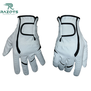 Guantes de golf transpirables con protección UV personalizados Super September, equipo deportivo OEM de piel de oveja Cabretta de alta calidad para uso manual - Product Image 4