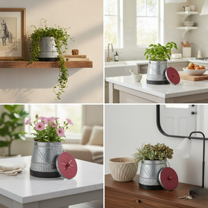 Maceta Creativa Simple en Forma de Cesta |   Maceta Decorativa |   Macetas para Jardín Interior y Exterior | Macetas Modernas para Decoración de Balcones - Product Image 4