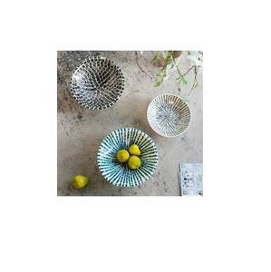 Tazón de perlas madre de diferentes tamaños para el hogar y la mesa de cena, decoración de azul, blanco y dorado, tazón de perlas madre de precio bajo - Product Image 1