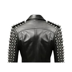 Veste de moto en peau de mouton véritable 100% sur mesure de qualité supérieure pour femmes, coupe-vent, élégante, tendance, avec fonction chauffante pour l'hiver - Product Image 6