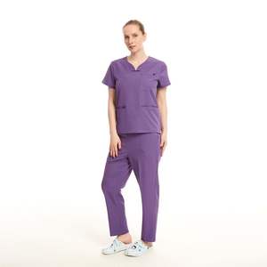 Uniforme de Hospital Más Vendido, Parte Superior para Mujer, Traje de Enfermera, Conjuntos de Algodón y Poliéster, Uniformes de Enfermería Personalizados de Alta Calidad - Product Image 5