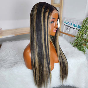 Perruque 100% cheveux humains en gros, 20 pouces, lisse et soyeux, couleur personnalisée, design de luxe, séparation n'importe où, fabriquée à Qingdao - Product Image 3