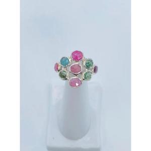 แหวนพลอยทัวร์มาลีนแบบหลายขอบเป็นของขวัญสำหรับผู้หญิงแหวน925เงินแท้แบบมินิมอลเครื่องประดับสำหรับงานแต่งงานขายส่งเป็นจำนวนมาก - Product Image 1