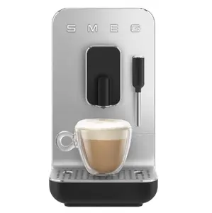 HOT SALE SMEGGs Fully Automatic Coffee Machine with Steam Black BCC02BLMUS Large With Free Shipping Worldwide