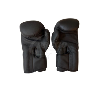 Gants de boxe noirs personnalisés très demandés en cuir PU pour l'entraînement et le sparring, avec sangle de poignet réglable, OEM - Product Image 4