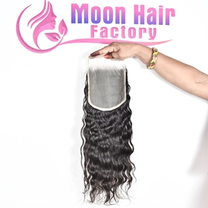 Extensions de cheveux naturels indiens de luxe sans produits chimiques 2026, closure ondulée, cuticules alignées, douceur, double trame, extensions naturelles - Product Image 3
