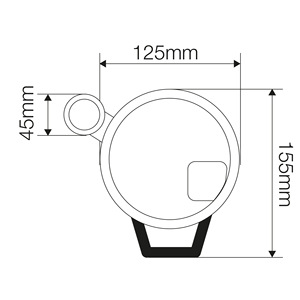 Tacómetro de línea SR de 5 pulgadas, 0-11000 RPM - Product Image 4