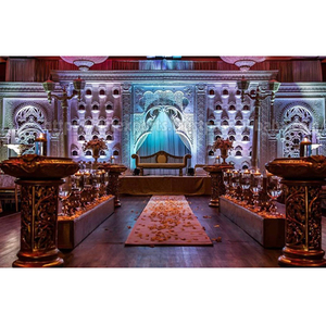 Gran oferta, escenario de boda Jharokha musulmán real, idea de decoración de escenario de boda blanca, conjunto de escenario de boda personalizado de DST Exports USA - Product Image 1