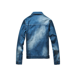 Chaqueta Bomber de Mezclilla Rasgada para Hombre, Talla Grande, Decoración de Encaje Frontal, Personalizada, Ecológica, Resistente al Viento, 100% Algodón/Poliéster - Product Image 3