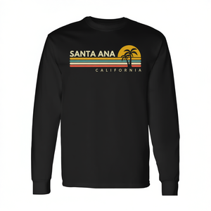 เสื้อยืดแขนยาวสไตล์เรโทรซานตาอานา แคลิฟอร์เนีย - Product Image 2