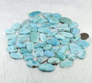 Cabochons de Larimar naturel de haute qualité mélange forme 1-2 pouces en vrac pierres précieuses en vrac faisant des fabricants de colliers en argent faits à la main - Product Image 6