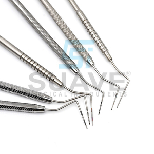 เครื่องมือผ่าตัดหัวตรวจทันตกรรมแบบตรงและโค้งใช้ซ้ำได้เครื่องมือทันตกรรมแบบแมนนวลทำจากสแตนเลส - Product Image 5