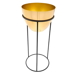 2025 ultime haute qualité en métal noir fleur planteur support en laiton Design jardin Pots support avec fleurs artificielles vente bas prix - Product Image 4