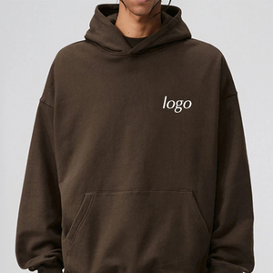 Sudaderas con capucha personalizadas Grueso en blanco liso de gran tamaño con cordón Sudaderas con capucha de alta calidad de algodón poliéster puff estampado Sudaderas con capucha - Product Image 1