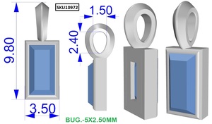 Pendentif en argent sterling avec pierre de lune arc-en-ciel, forme baguette, plaqué or, cadeau pour elle - Product Image 6