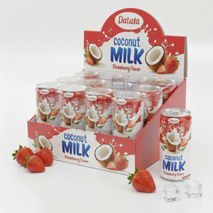 Boisson au lait de coco saveur fraise 330 ml-500 ml en canettes, marque privée, approvisionnement en gros du Vietnam, vente chaude 2026 - Product Image 4