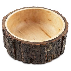Tazón de popurrí de madera con corteza de árbol Efecto de madera Corteza Producto de Venta caliente Tazón decorativo de madera de mango con corteza de árbol Hecho EN LA India - Product Image 3
