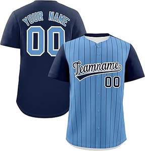 Camisetas de softball con botones personalizables para adultos Diseño único Ropa de béisbol y softball transpirable - Product Image 1