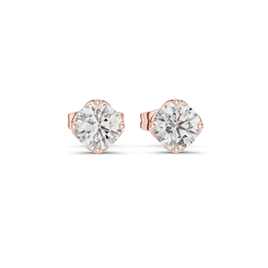 ต่างหูเพชรแล็บ 1 กะรัต คุณภาพ VVS-VS ความใส EF  ทอง 18KT, 14KT, 10KT และเงิน 925  ทองชมพู, ทองเหลือง, ทองขาว และมอสซาไนต์ - Product Image 2