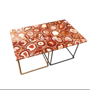 Sceau en agate poli artisanal, décoration de luxe pour la maison, modèle religieux, agate et résine, artisanat de table, style exquis - Product Image 2