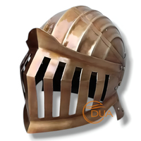 Casque de cosplay de chevalier Alva inspiré de Dark Souls, en fer plaqué or calibre 18, style antique moderne, haute qualité, pour armure médiévale