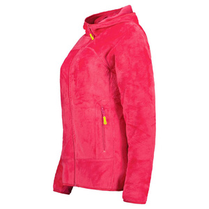 Ropa deportiva elegante para mujer, chaqueta polar ajustable con capucha, chaqueta cálida transpirable de peso pesado para mujer con logotipo personalizado - Product Image 3