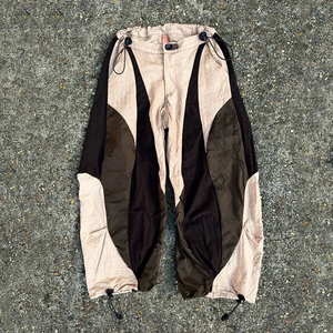 Pantalon thermique unisexe tendance coupe droite avec poches latérales zippées, ajusté, en nylon, séchage rapide, coupe ample - Product Image 1