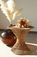 Mesa auxiliar de ratán de alta calidad, muebles para el hogar, mesa auxiliar de ratán de mimbre Natural, muebles para sala de estar hechos en Vietnam