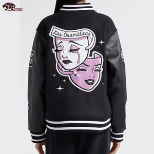 Chaqueta Vintage de Cuero Genuino, Chaqueta Unisex con Logo Bordado, Gráfico Personalizado, Parches de Chenilla, Chaqueta Varsity - Product Image 1