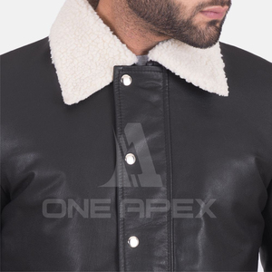 Chaqueta de cuero de calle de buena calidad 2025 para hombre, chaqueta de cuero de Color personalizado 100% para hombre a la venta - Product Image 6