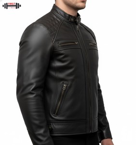 Vestes en cuir tendance, nouvelle collection, vente en gros, fabrication sur mesure, logo personnalisé, cuir de vache véritable ou synthétique de haute qualité - Product Image 3