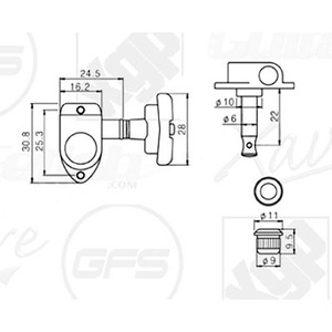 E13BB Clavijas de Afinación de Metal Duraderas para Guitarra Eléctrica, Cromadas, Hechas en Corea, Accesorios y Repuestos para Guitarra - Product Image 2