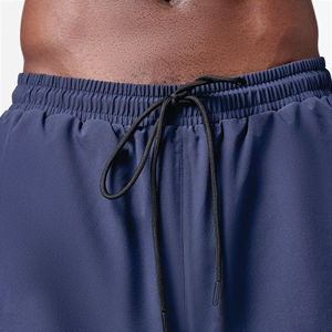 Lightweight Moisture Wicking Fabric Navy Essential 5 Inch Shorts with Contour Side Panels and Inner <b>Mesh</b> <b>Pants</b> - Product Image 6