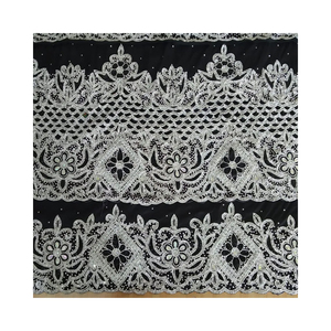 Rajgadhia exporte toutes les couleurs pour femmes 2-5 Yards perlé George Wrapper soie africaine tête pour adultes vêtements africains - Product Image 1