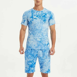 Ensemble t-shirt et short personnalisés à la mode pour hommes ensemble t-shirt et short pour hommes de couleur unie pour adulte - Product Image 6