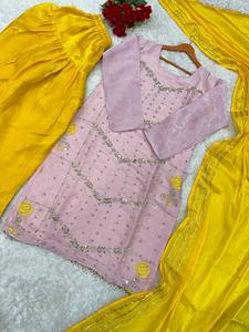 เสื้อปาร์ตี้และ dhoti กับ duppata แฟนซีและงานปัก - Product Image 4