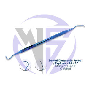 Instrumental de Higiene Dental, Acabado Azul Óxido, 4 Piezas, Acero Inoxidable, Estuche, Pinzas, Espejo, Explorador, Raspador de Sarro - Product Image 5