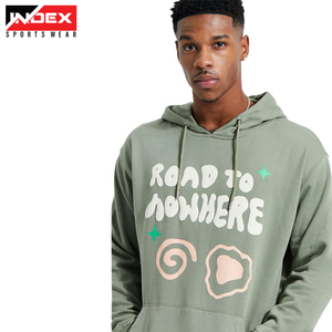 Logotipos personalizados 220g 3D Puff Sudadera con capucha Desgastado Regular Fit Peso pesado Lavado ácido 100% Algodón Invierno - Product Image 3