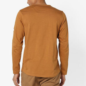 Camiseta de Manga Larga para Hombre, Informal, de Algodón, Cuello Redondo, Corte Ajustado, Deportiva, Cómoda, Ligera, Ropa Urbana - Product Image 3