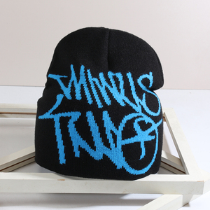 หมวกบีนนี่ถักแบบกลับด้านได้หมวกลายหัวกะโหลกพิมพ์ภาพสำหรับฤดูหนาวชายหาดการเดินทางทางธุรกิจโลโก้ออกแบบได้ตามต้องการ - Product Image 2